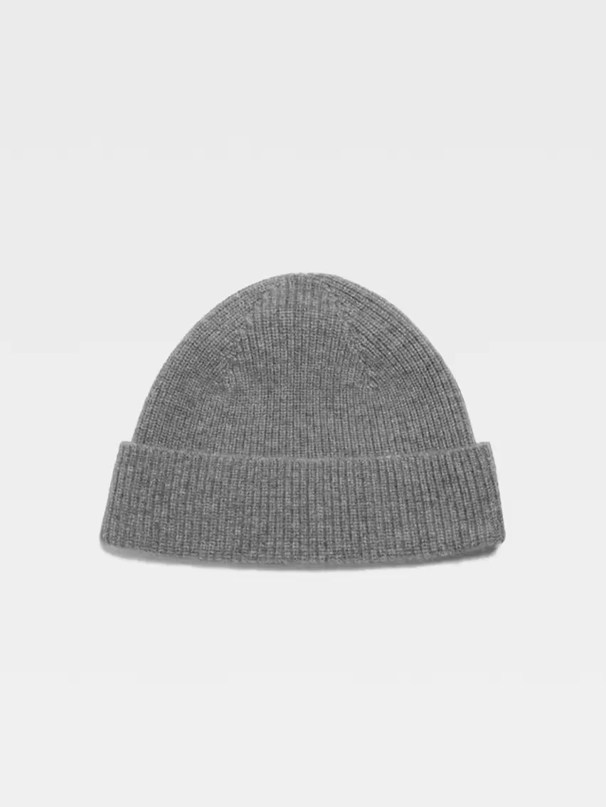 Grey Mélange Oasi Cashmere Beanie