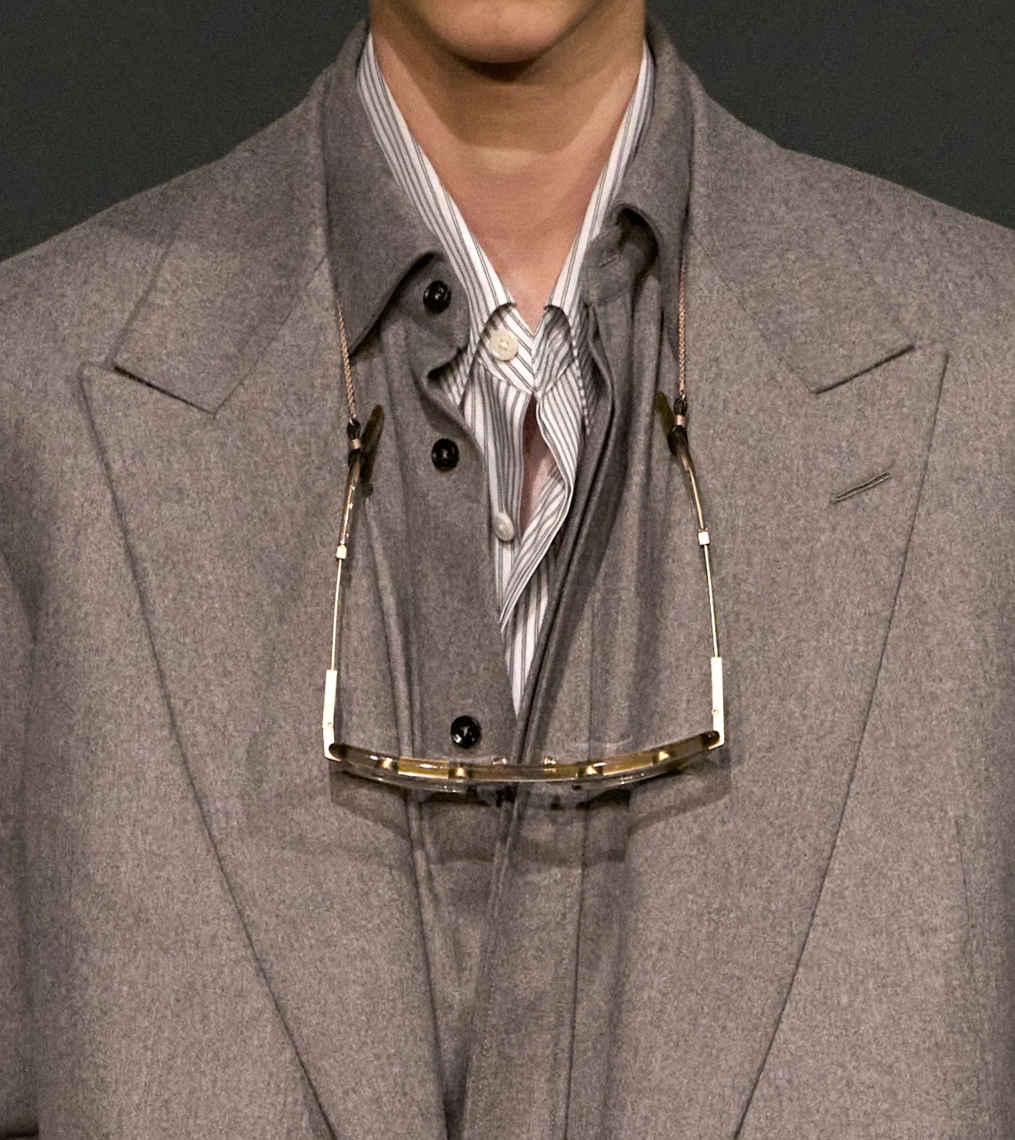 Close-up of a look from the ZEGNA Winter 2025 Fashion Show.