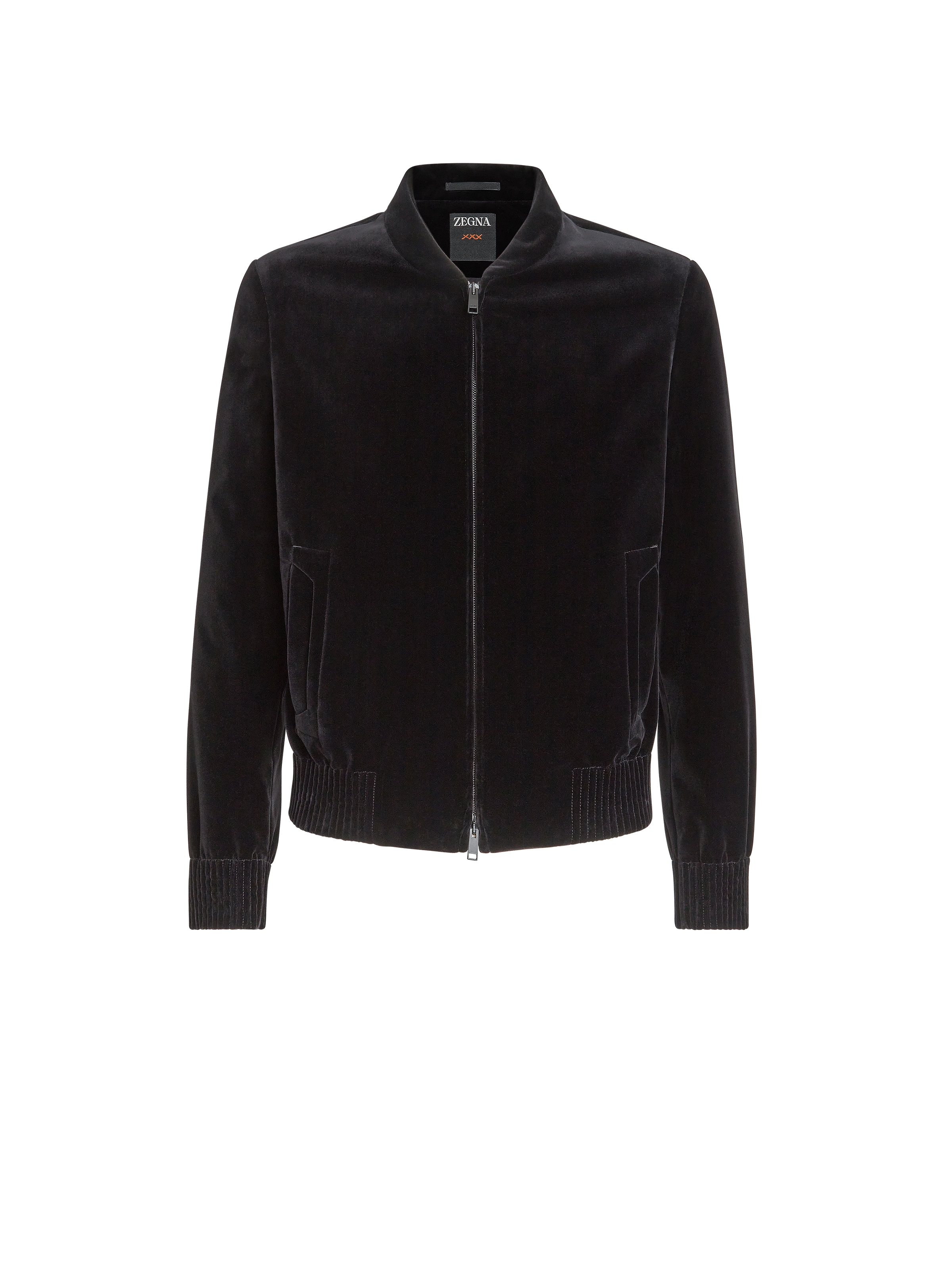 Zegna Black Cotton Evening Bomber