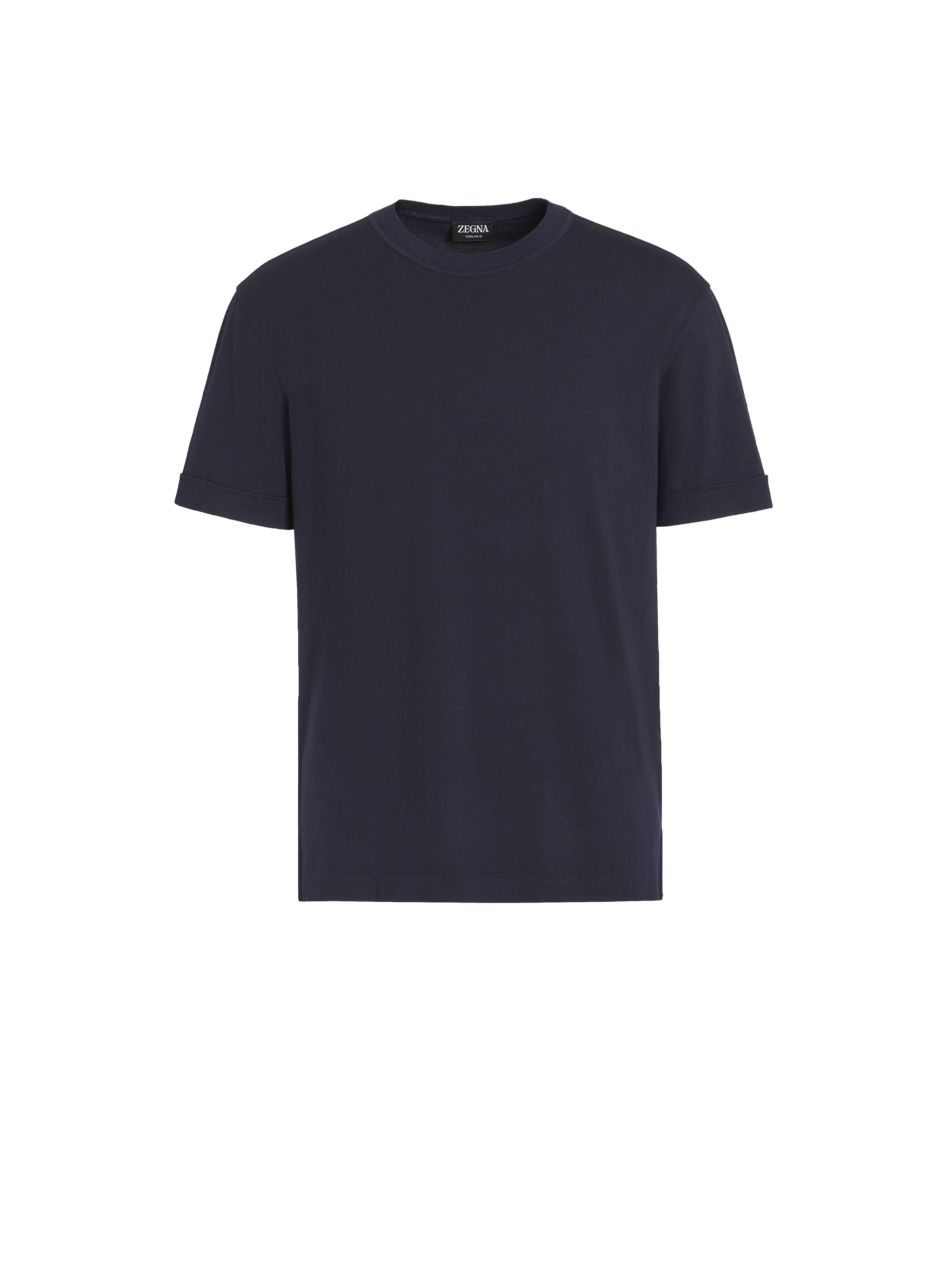 Zegna T-shirt En Laine 12milmil12 Bleu Marine In Navy Blue