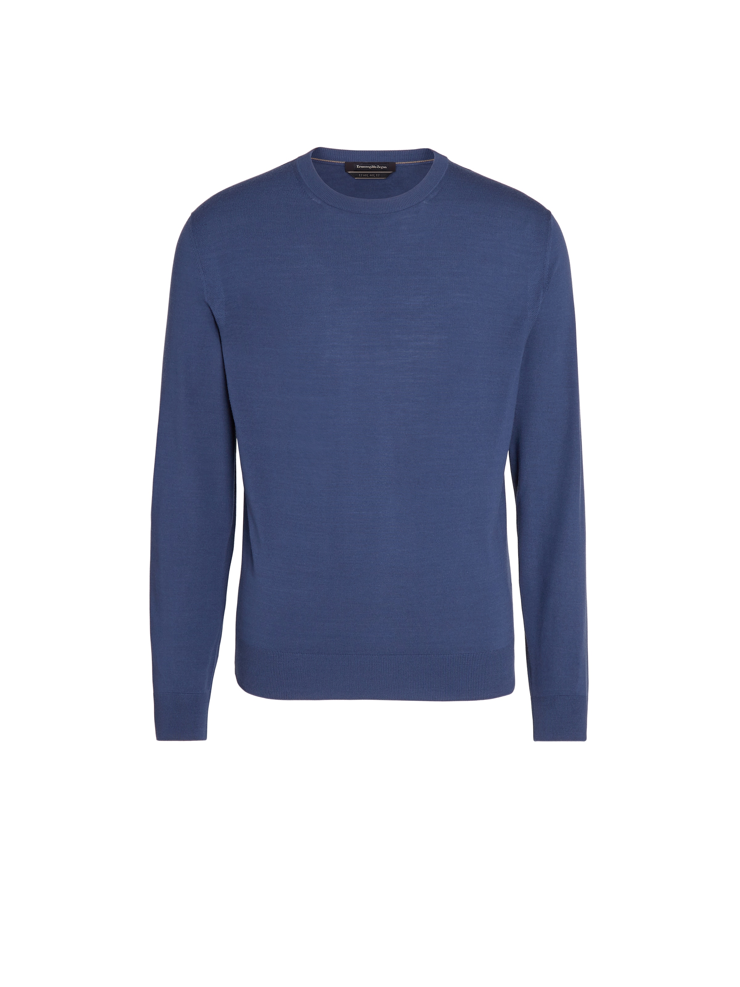 Zegna Light Blue 12milmil12 Wool Crewneck In Bleu Clair