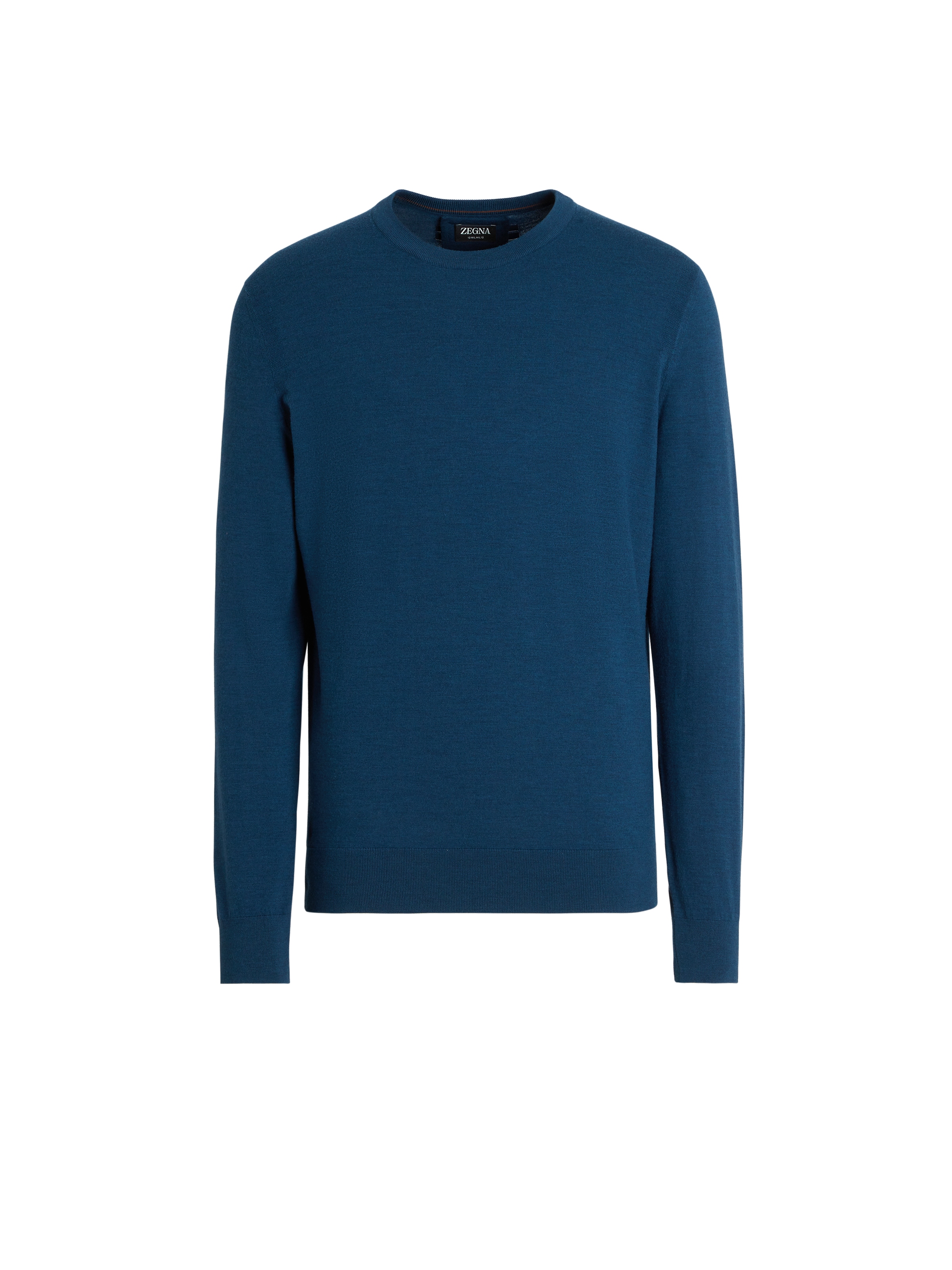 Shop Zegna Teal Blue 12milmil12 Wool Crewneck