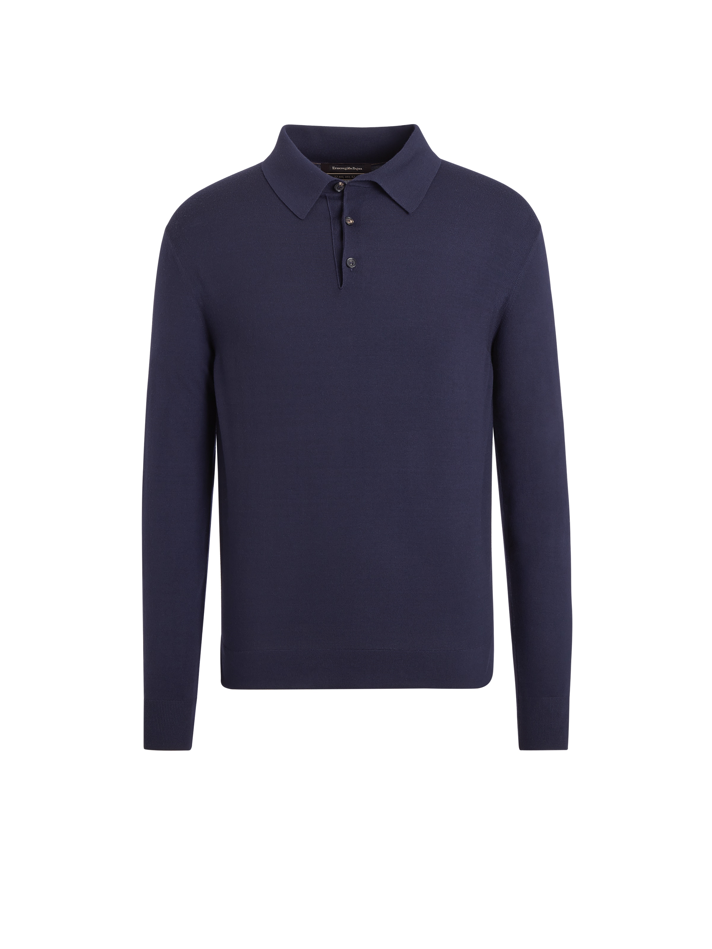 Shop Zegna Navy Blue 12milmil12 Wool Polo Shirt In Bleu Marine