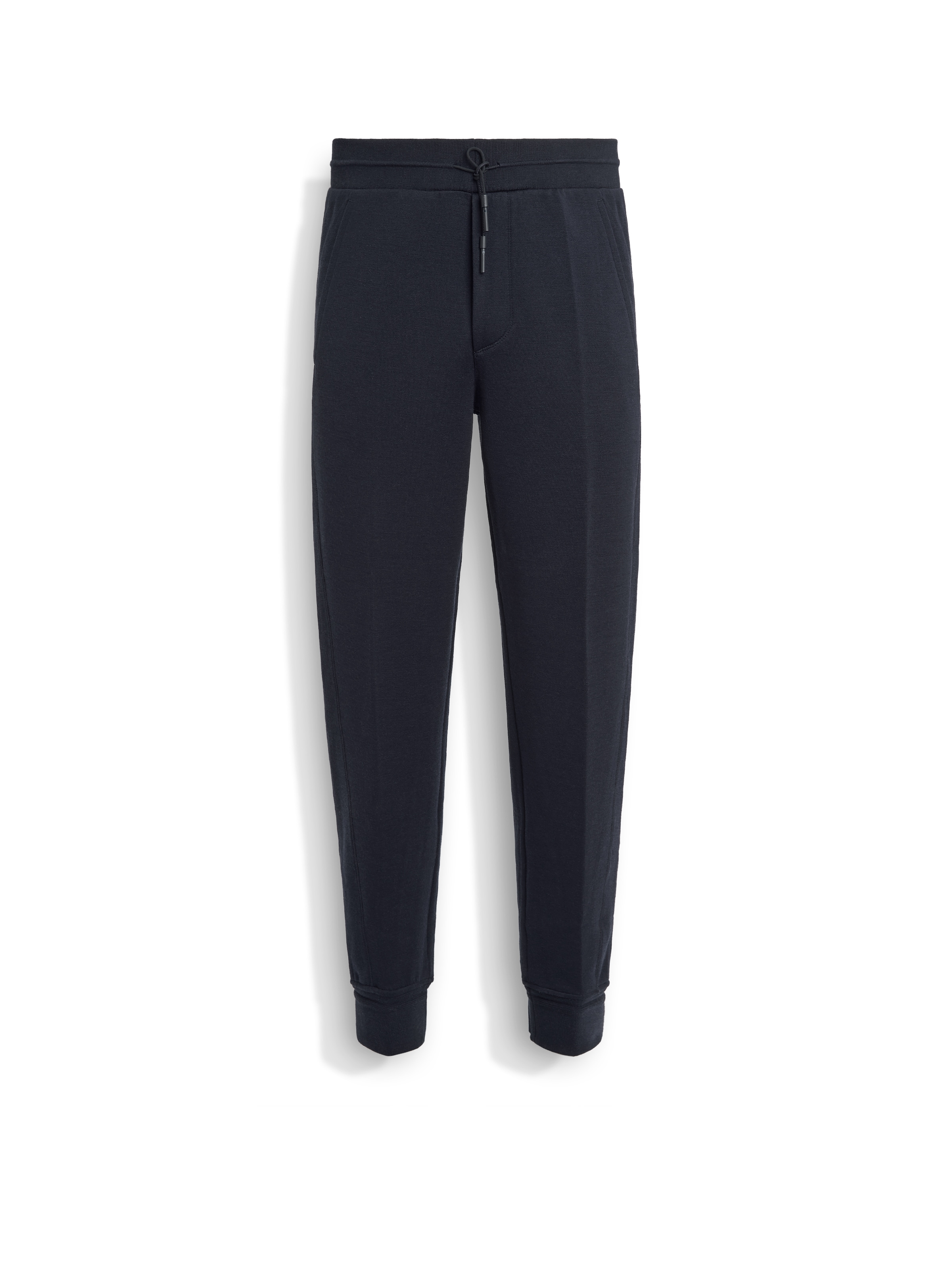 Zegna Pantalon De Jogging En Laine High Performance Et Coton Bleu Marine