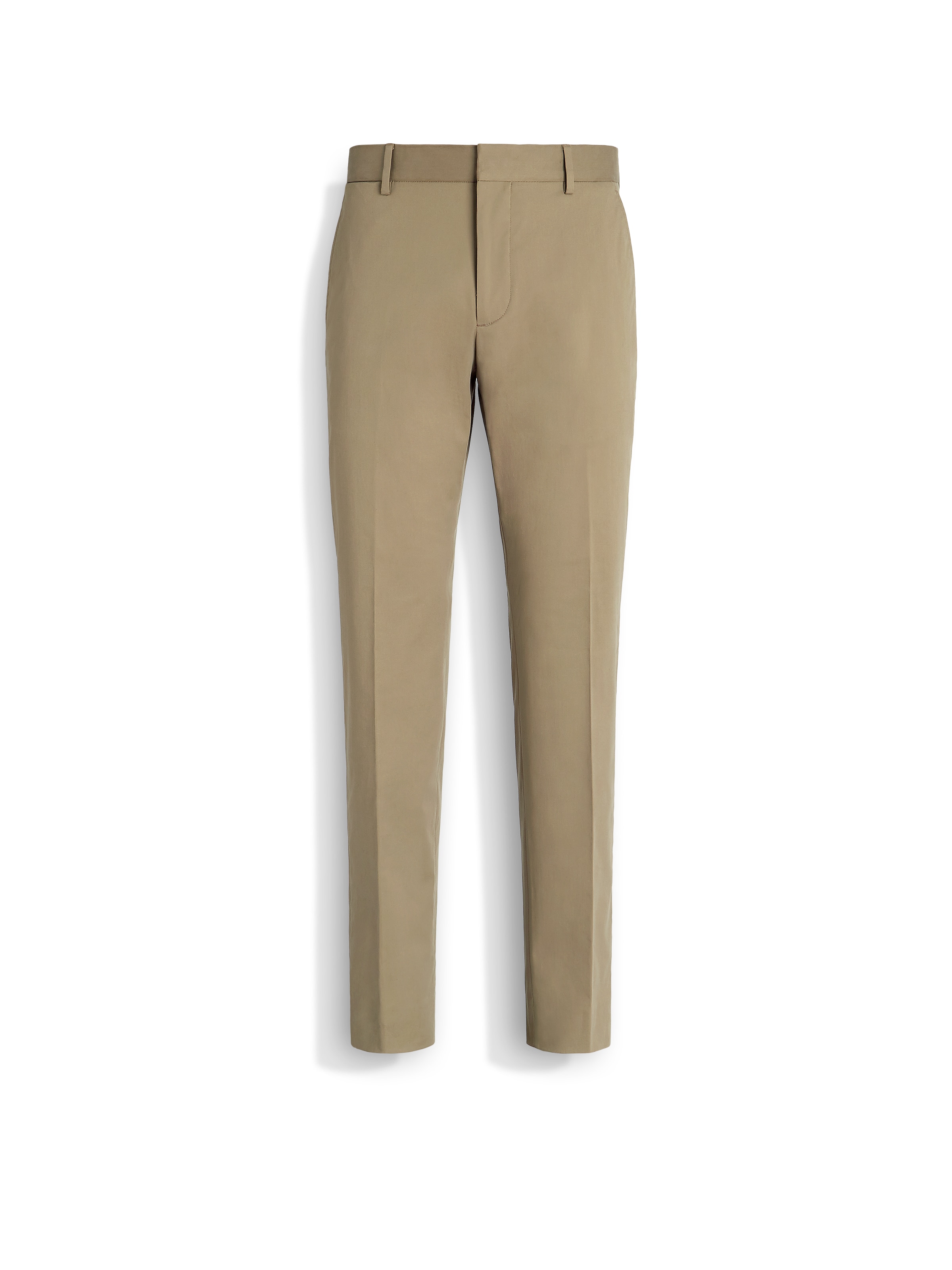 Zegna Pantalon En Coton Marron Clair