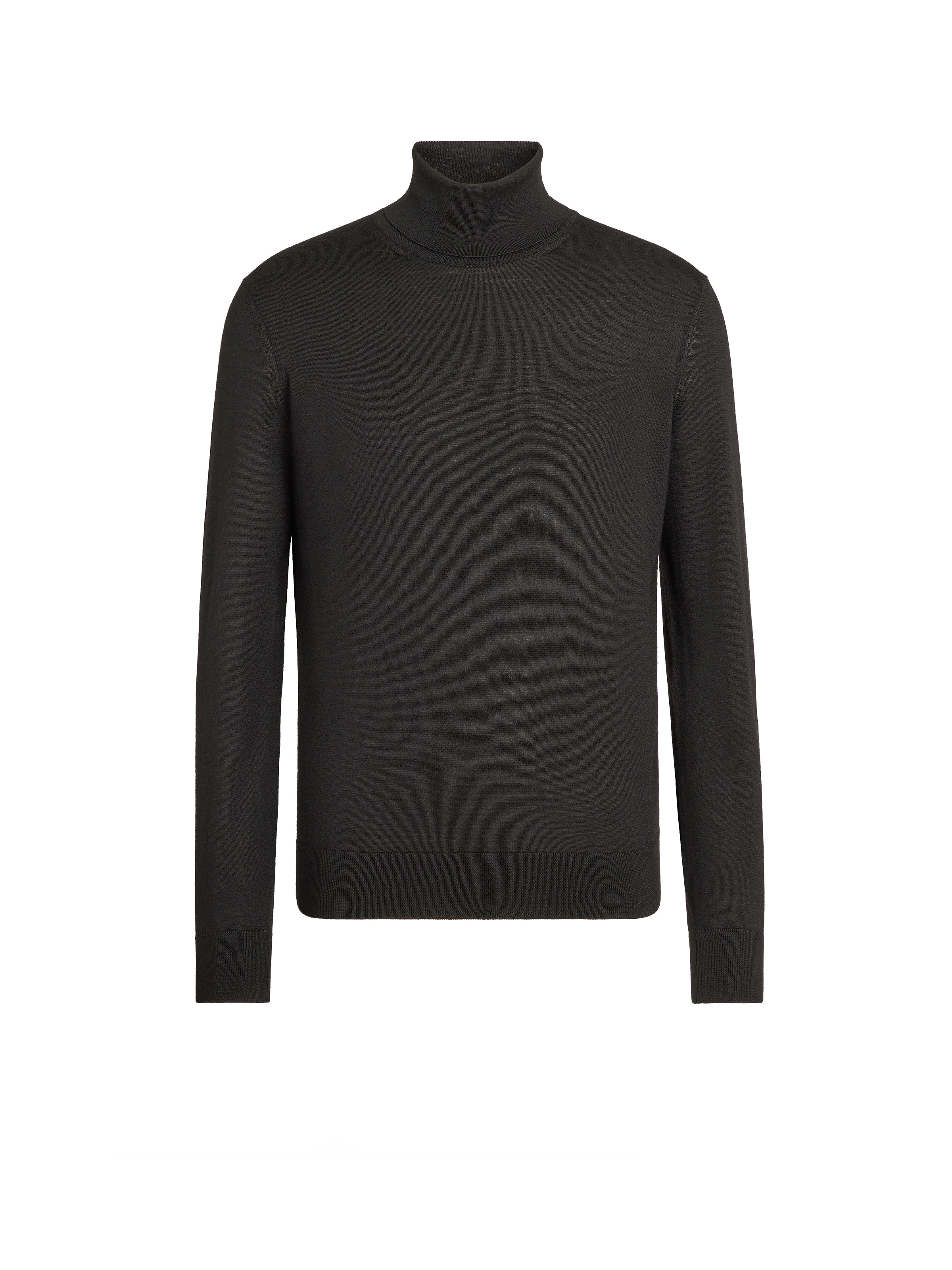 Zegna Black Cashseta Light Turtleneck In Noir