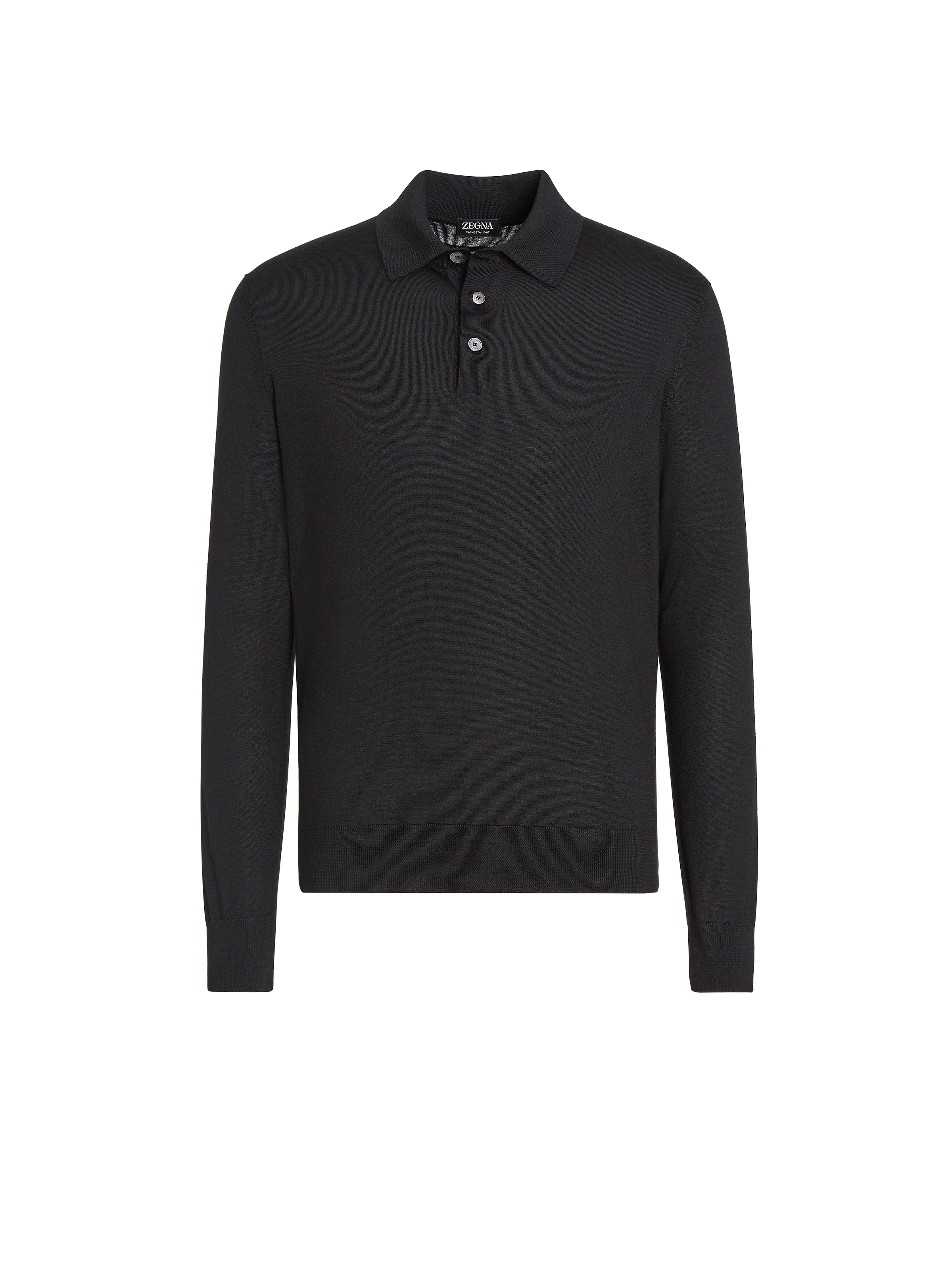 Zegna Polo En Cashseta Noir In Black