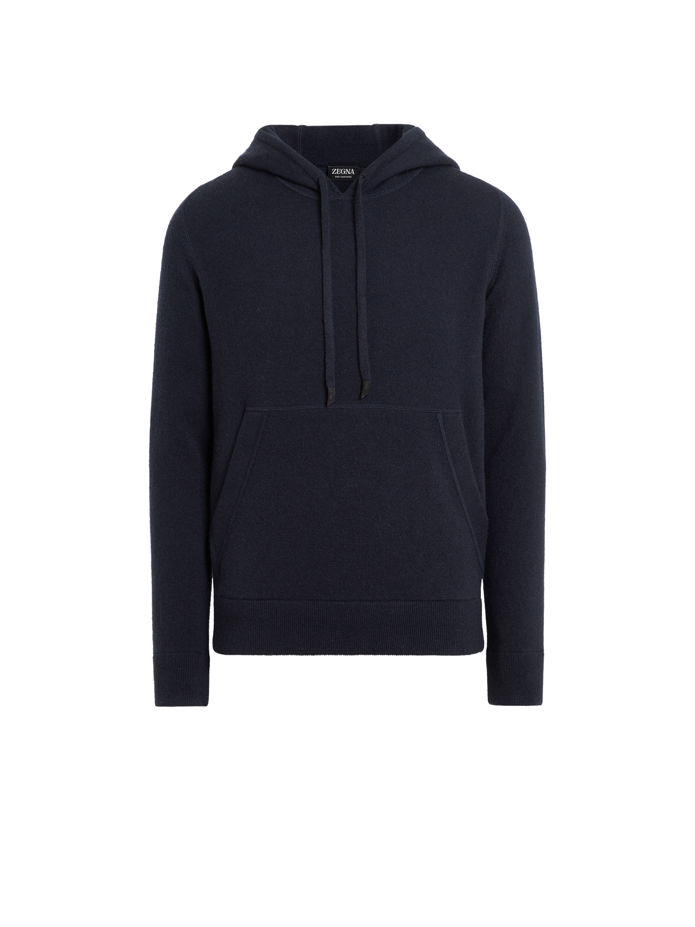 ZEGNA NAVY BLUE OASI CASHMERE HOODIE