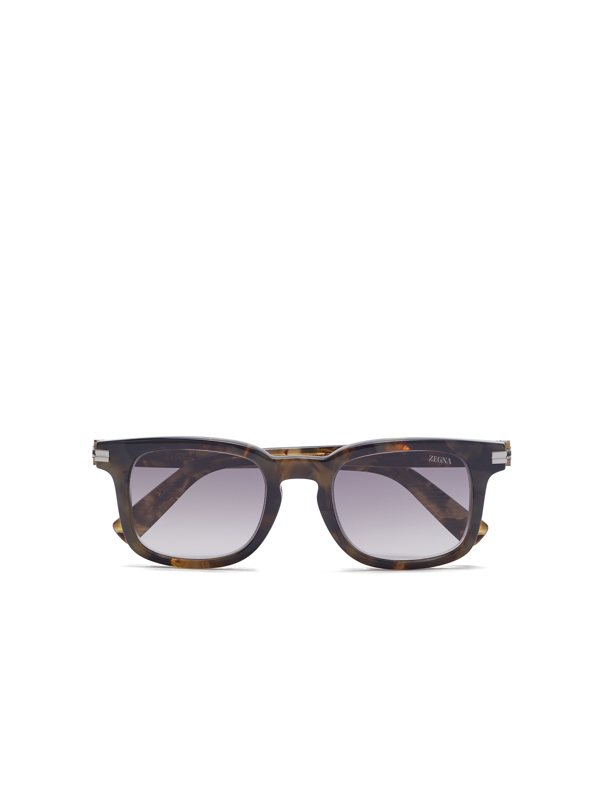 Zegna Vintage Brown And Havana Acetate Sunglasses