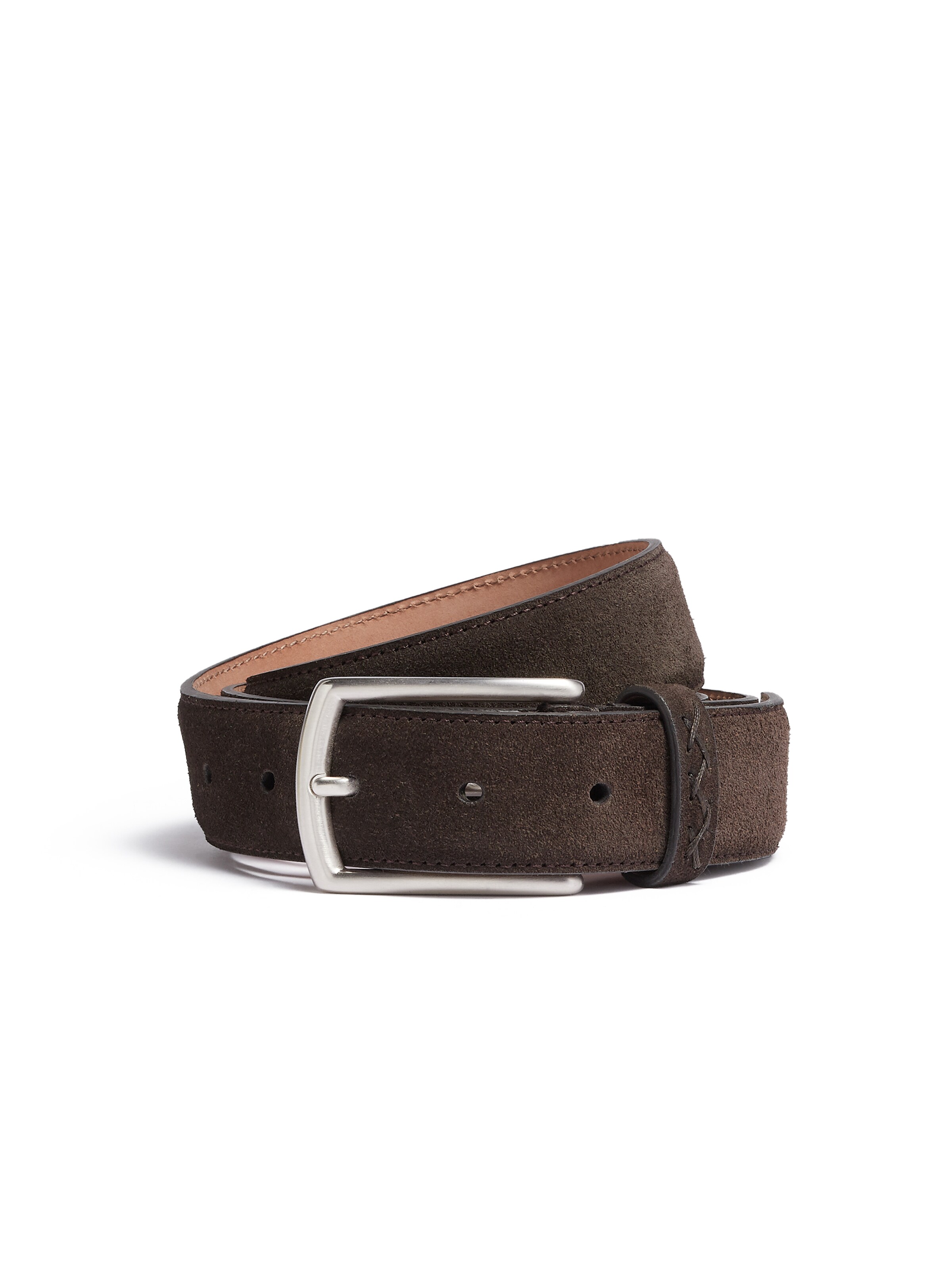 Zegna Dark Brown Suede Belt