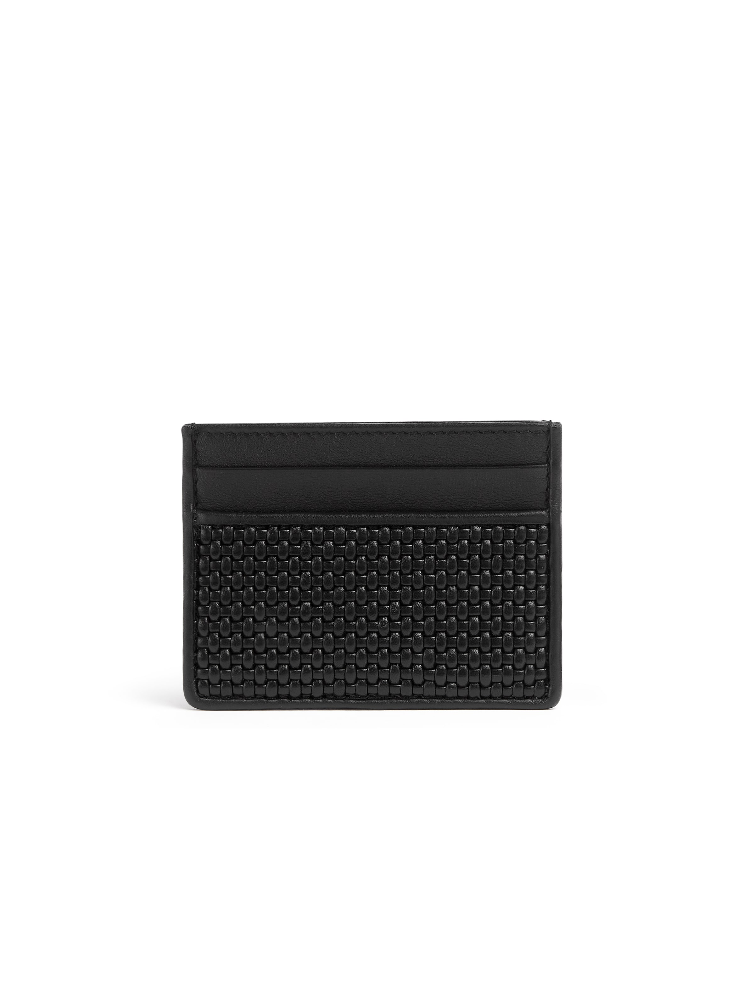 Zegna Porte-cartes Simple Pelletessuta Noir