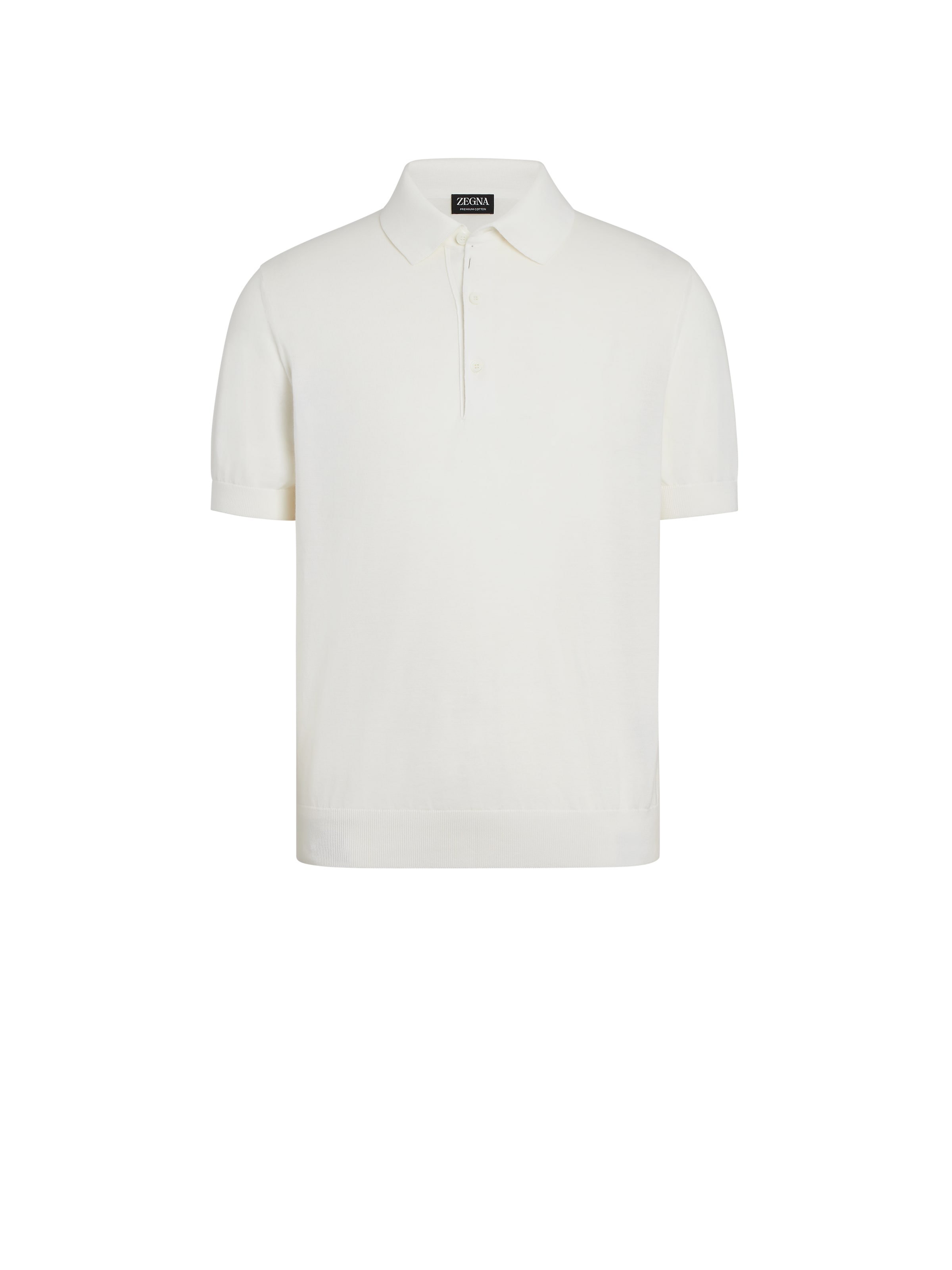 Zegna Polo En Premium Cotton Blanc