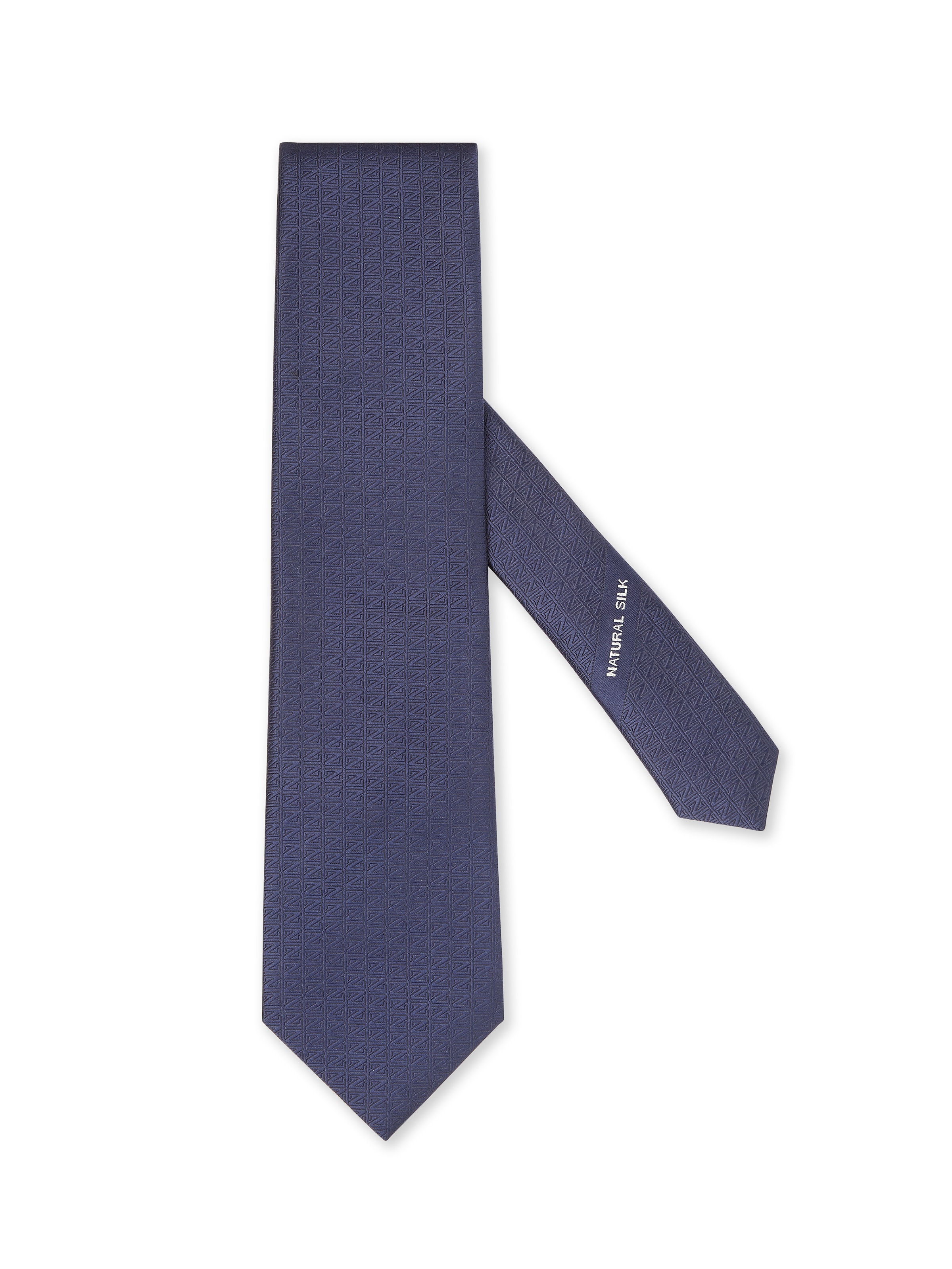 Zegna Dark Blue Silk Tie